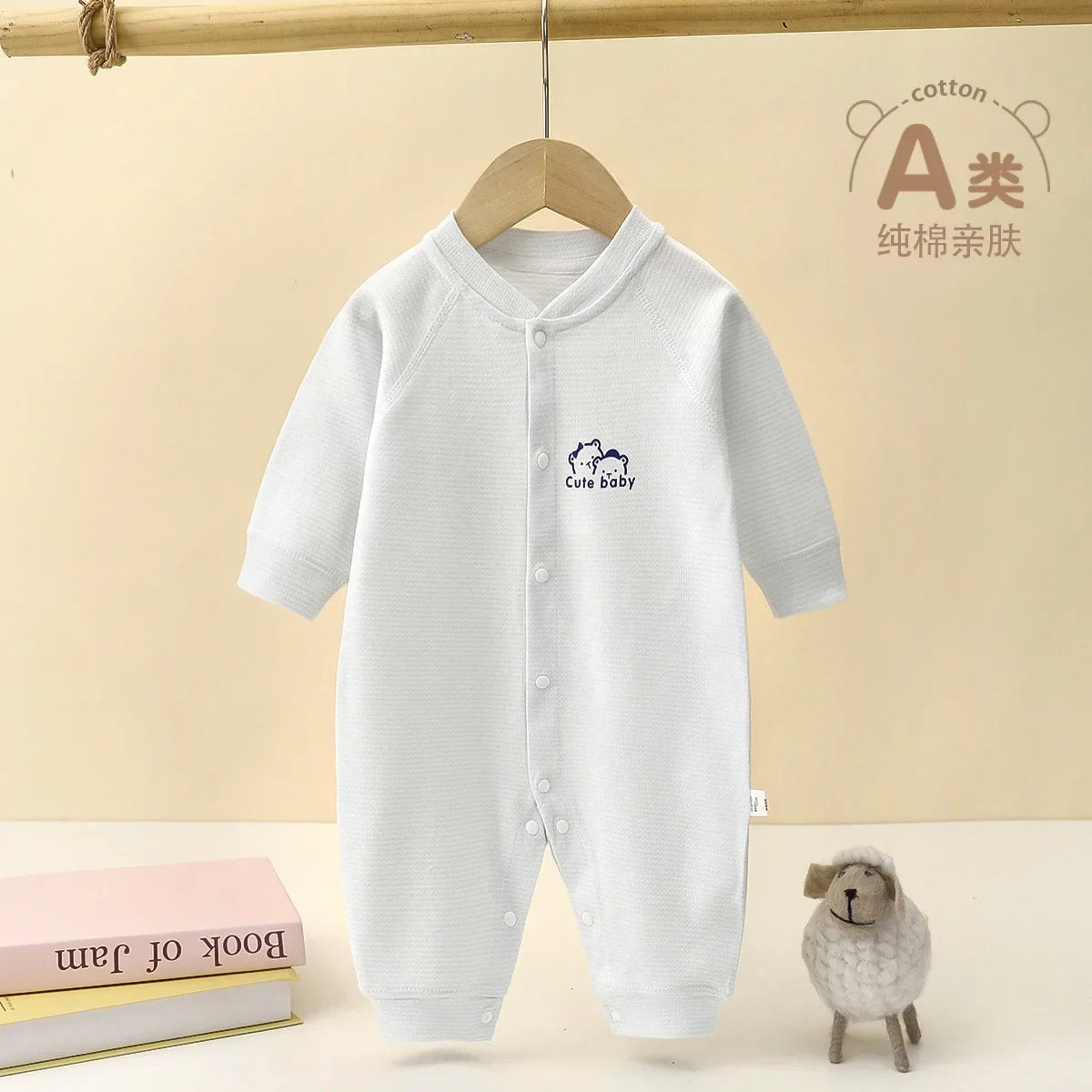 Newborn Baby Boy Girl Bodysuit Romper Comfortable Cotton Clothing for Autumn Spring