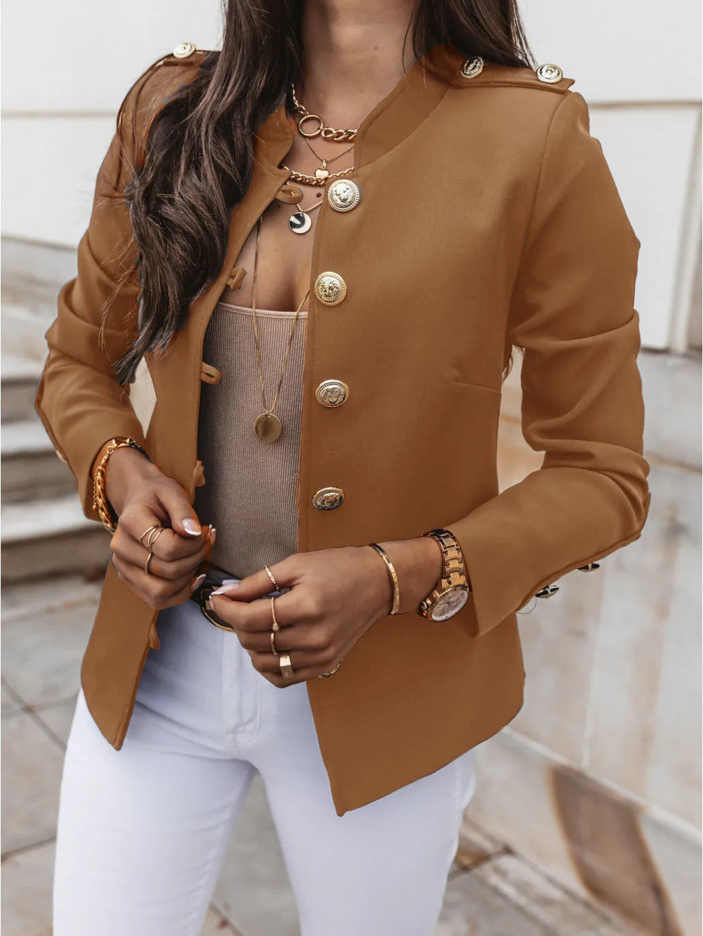 Long Sleeve Jacket Blazer Coat