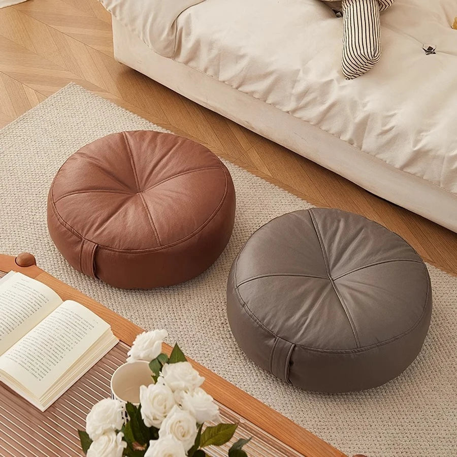 Pu Tuan cushion, tatami mat, bay window, balcony floor, thickened circular low stool, Japanese style seat cushion, sofa stool