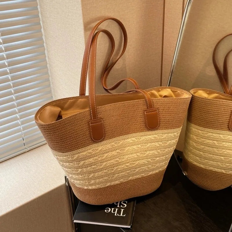 Straw women's summer bag large capacity shoulder bag