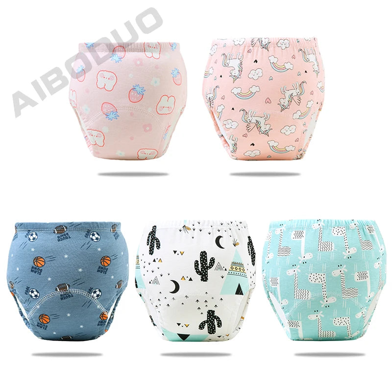 Reusable Infant Ecological Baby Diaper Training Pants Waterproof Washable Breathable Cotton Baby Underwear