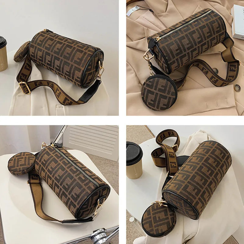 Luxury Cylindrical Women's Shoulder Crossbody bag