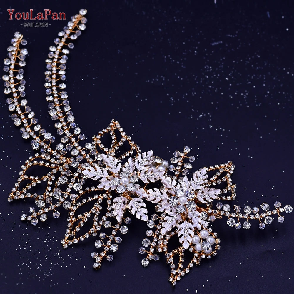 Wedding Hair Accessories Rhinestone Tiara Bridal Headdress Pageant Crown Hair Clip