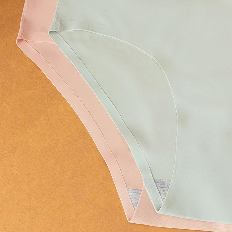 10PCS/Set Seamless women's Comfortable Underwear Silk Satin Breathable