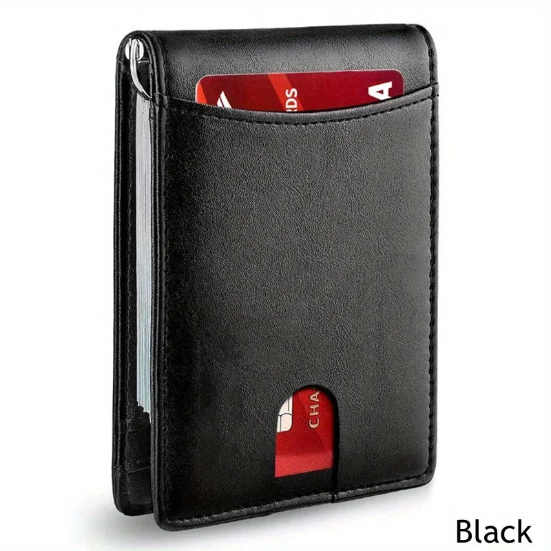 Synthetic Leather Slim Smart Wallet for Men Credit Card Holder RFID Blocking