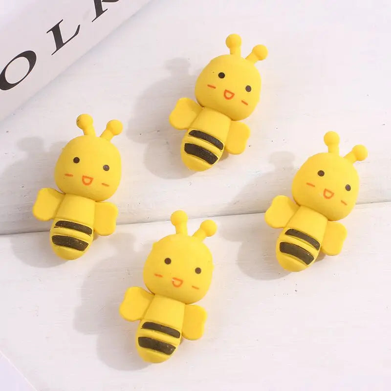Small Bee Shape Rubber Eraser