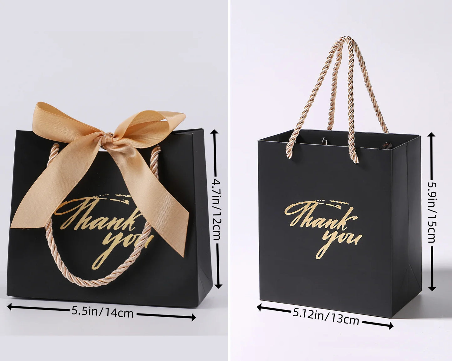 20/50 Pack Small Thank You Gift Bags Bulk Wedding Gift Bags for Guests Mini Gift Paper Bags With Handles for Wedding Baby Shower