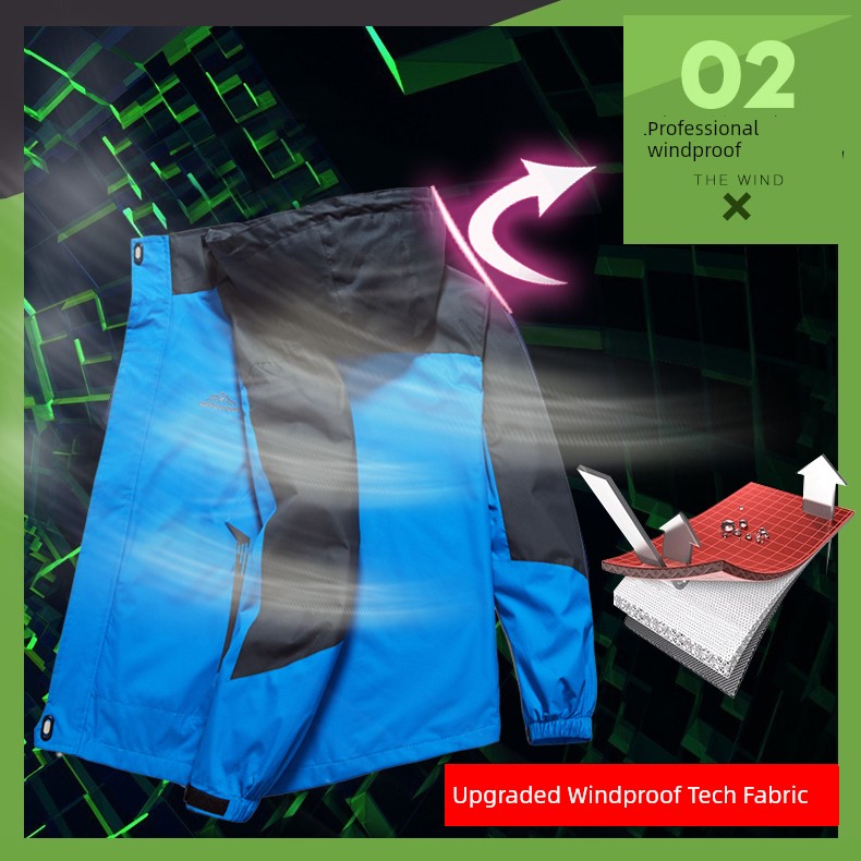 Men's Thin Outdoor Waterproof All Year Round Shell Jacket