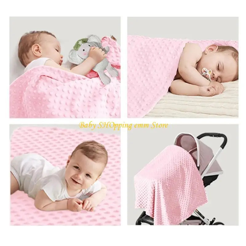 Baby Blanket Dotted Pattern Double Sided for Toddlers & Infants