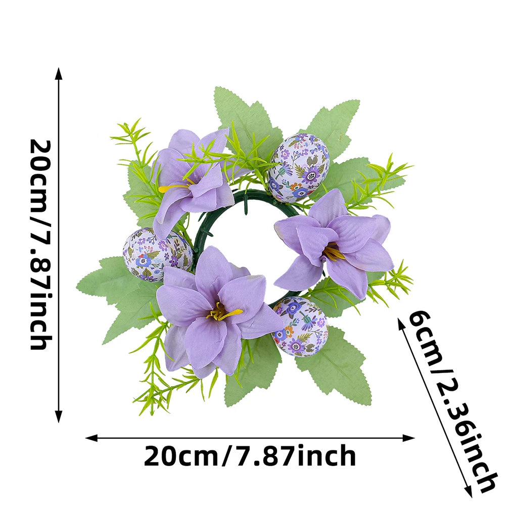 Easter Front Door Spring Cross Wreath