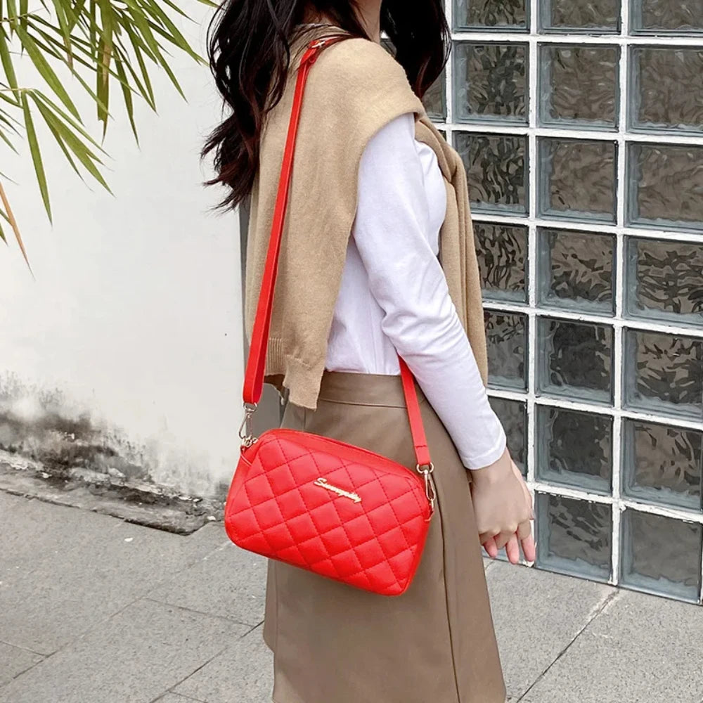 Small Crossbody Tassel Bag for Women with Embroidery Fashionable Chain Shoulder Bag