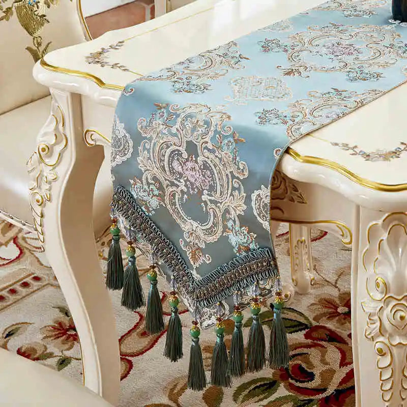 European Luxury Table Runner Multi Tassel Pendant Retro Decor