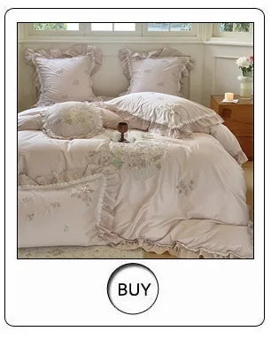 Luxury Three-line Embroidery Solid Color 1000TC Egyptian Cotton Bedding Set Duvet Cover Bed Sheet/Fitted Sheet Pillowcases 4Pcs