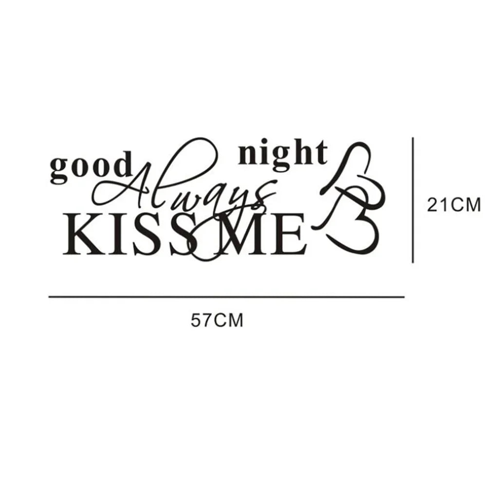 Kiss Me Goodnight Art Wall Sticker Decor