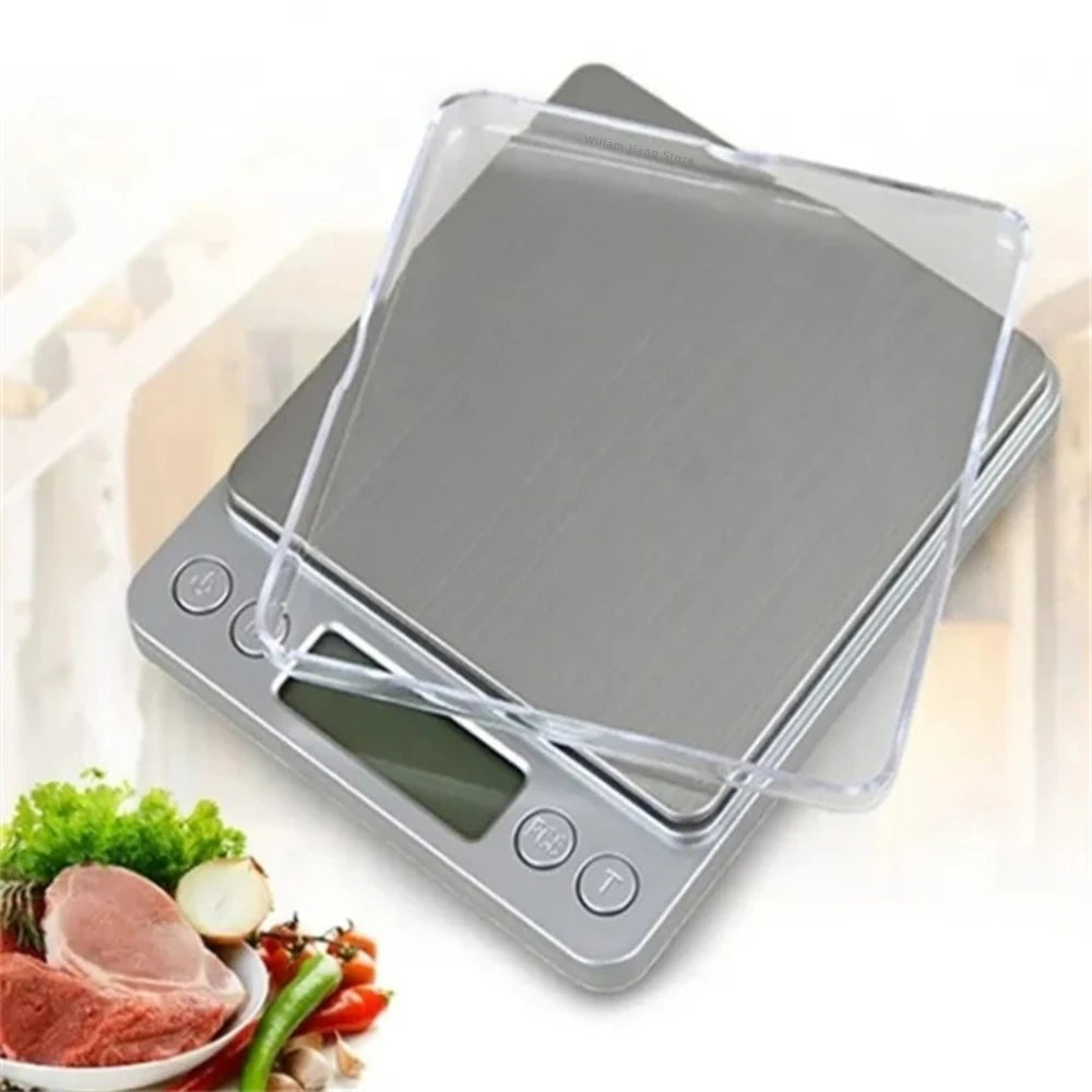 Digital Kitchen Scale Mini Pocket Stainless Steel 0.1/3000g Weigh Scales
