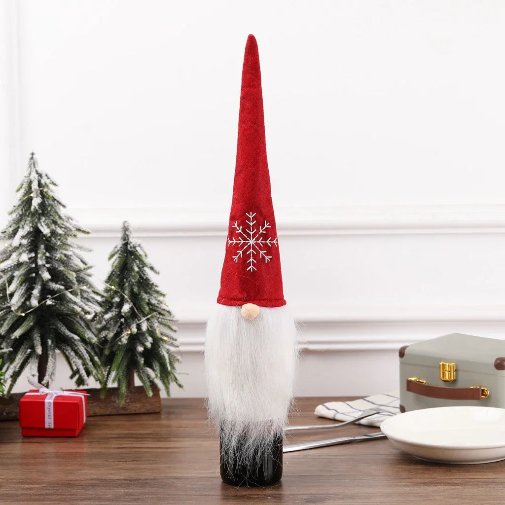 Christmas Wine Bottle Decoration