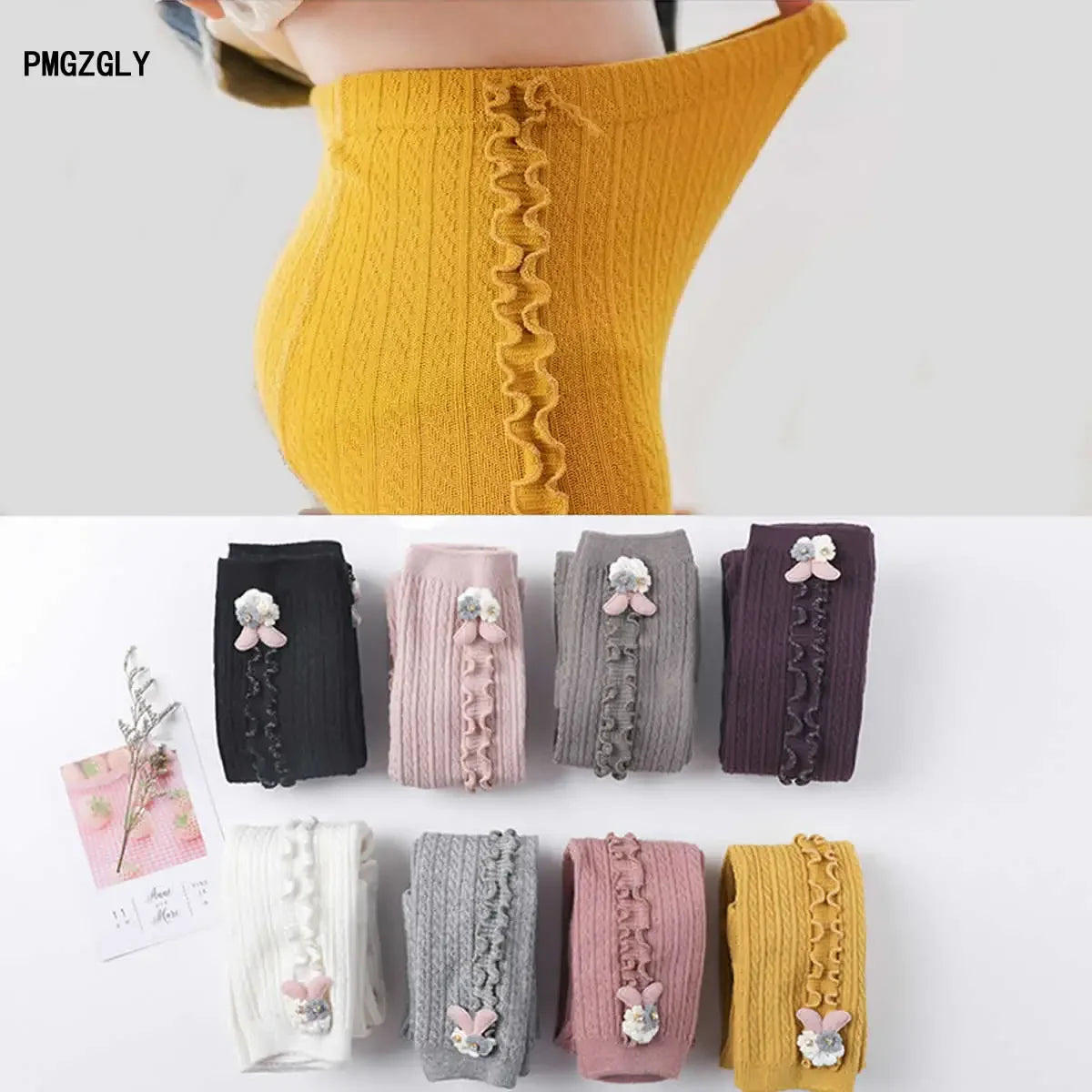 Girls Knitting Rabbit Leggings