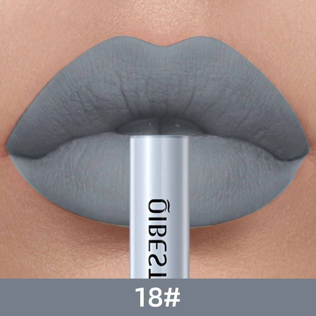 Matte Liquid Lipstick Waterproof Long Lasting Lip Gloss Velvet Mate Nude Red