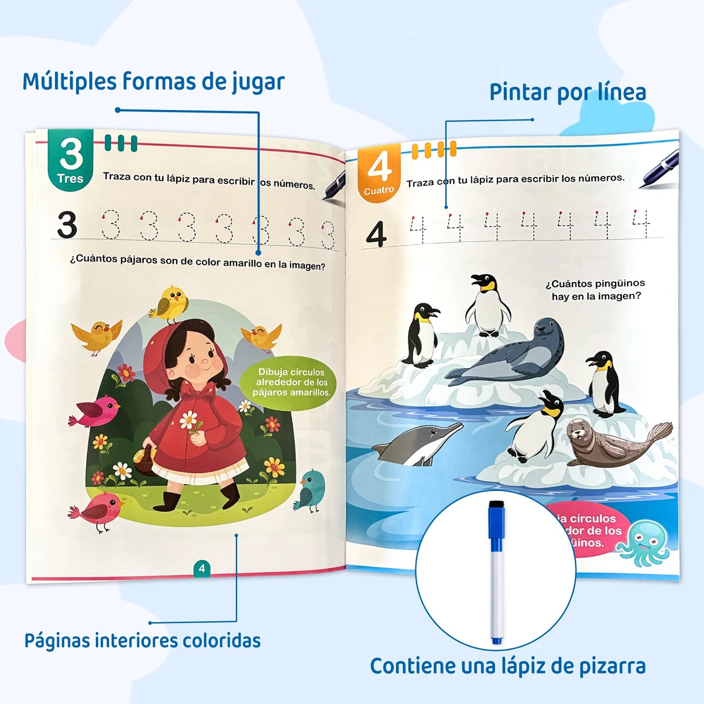 Spanish Magic Book Practice Copybook For Kids Learning French Reusable Notebook For Children Montessori Writing Books Baby Gifts