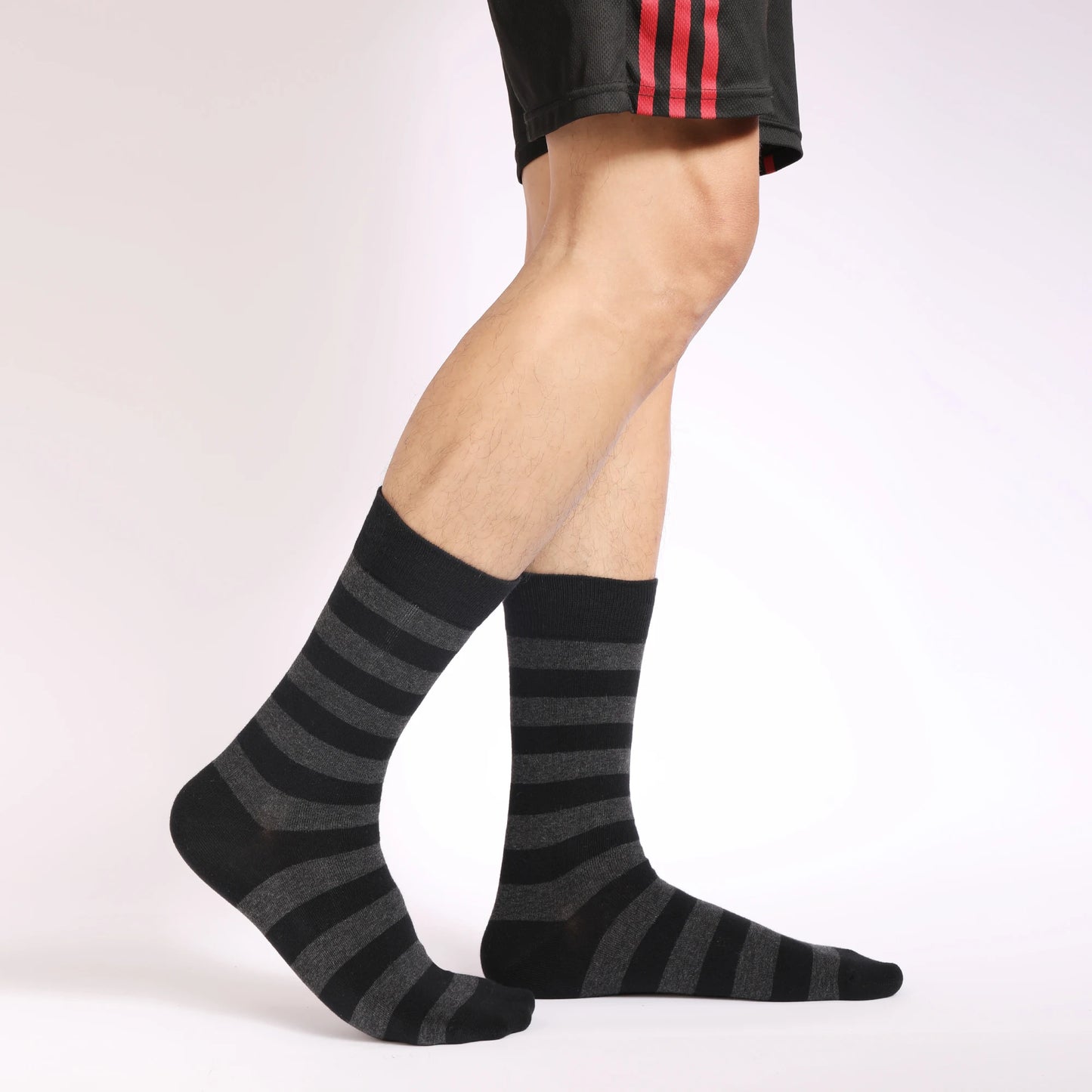 5 Pairs Men's Dress Socks High Quality Combed Cool Breathable Cotton Crew Socks Plus Size