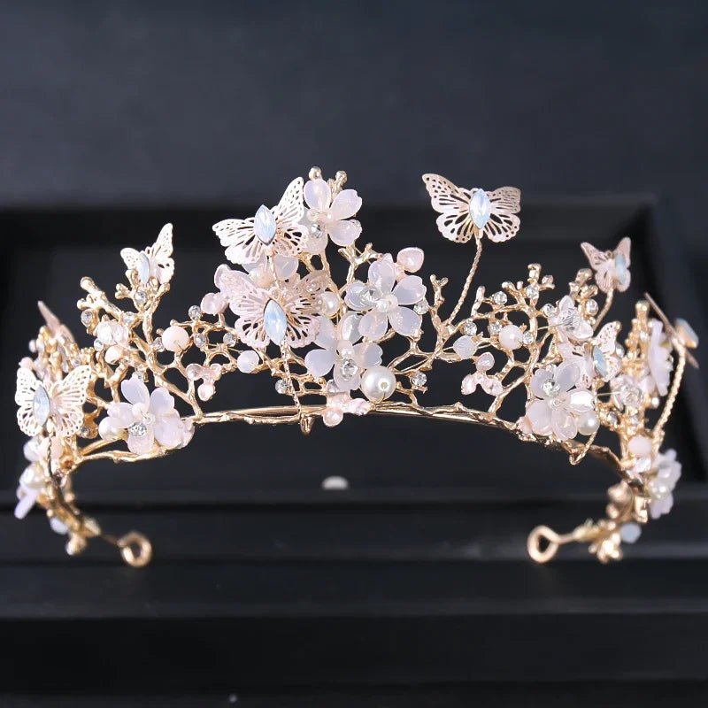 Gold Color Luxury Crystal Wedding Tiaras Crowns Party Rhinestone Prom Bridal Diadem Crown Tiara Hair Jewelry