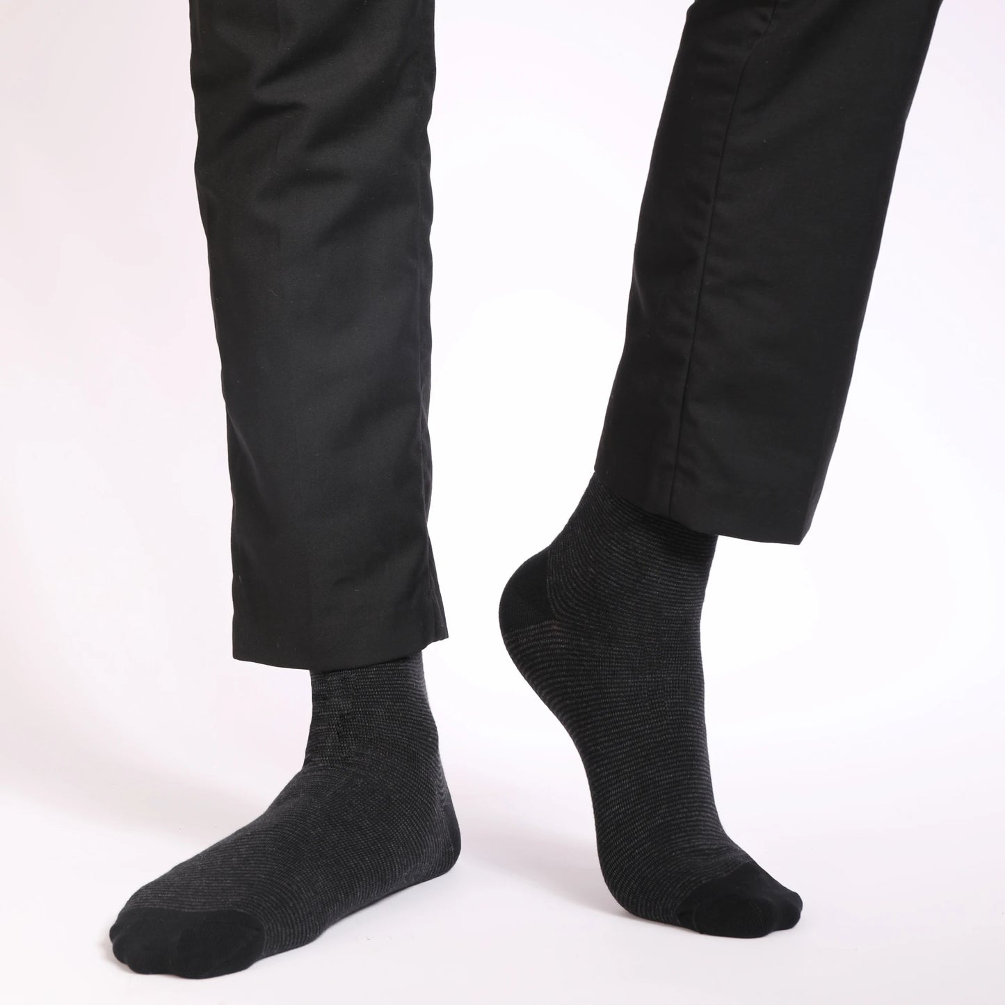 5 Pairs Men's Dress Socks High Quality Combed Cool Breathable Cotton Crew Socks Plus Size