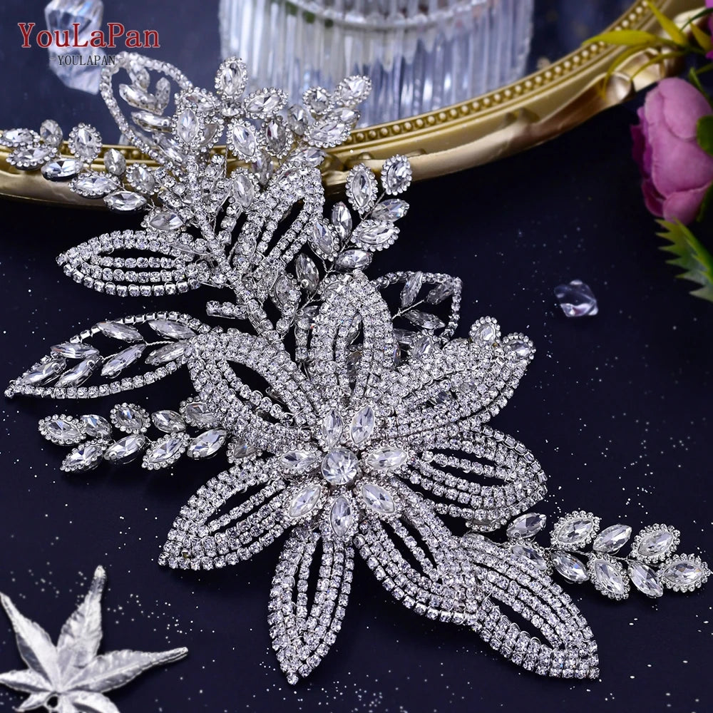 Wedding Hair Accessories Rhinestone Tiara Bridal Headdress Pageant Crown Hair Clip