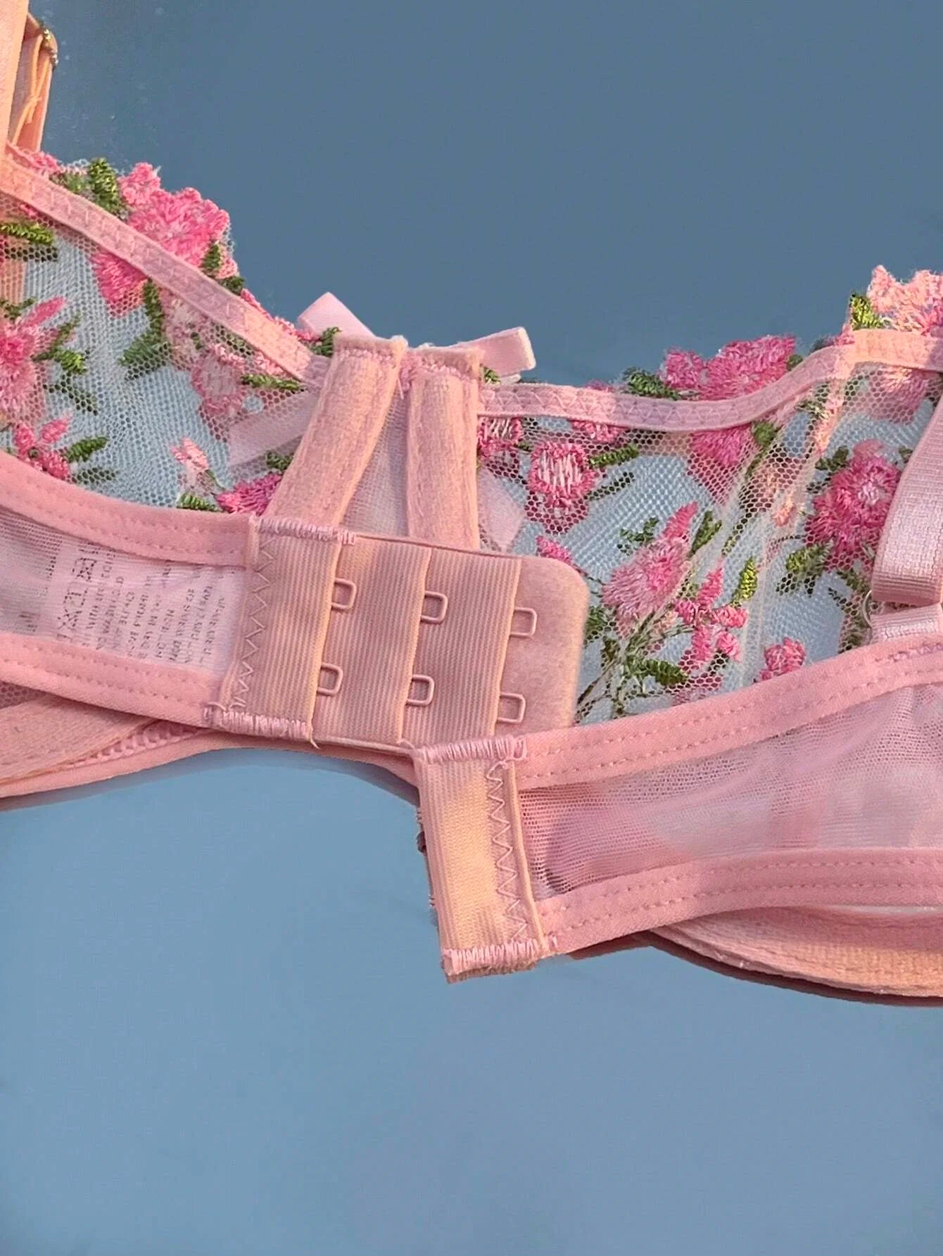 Beautiful Women Sexy 2 Piece Floral Embroidery Underwear Sets