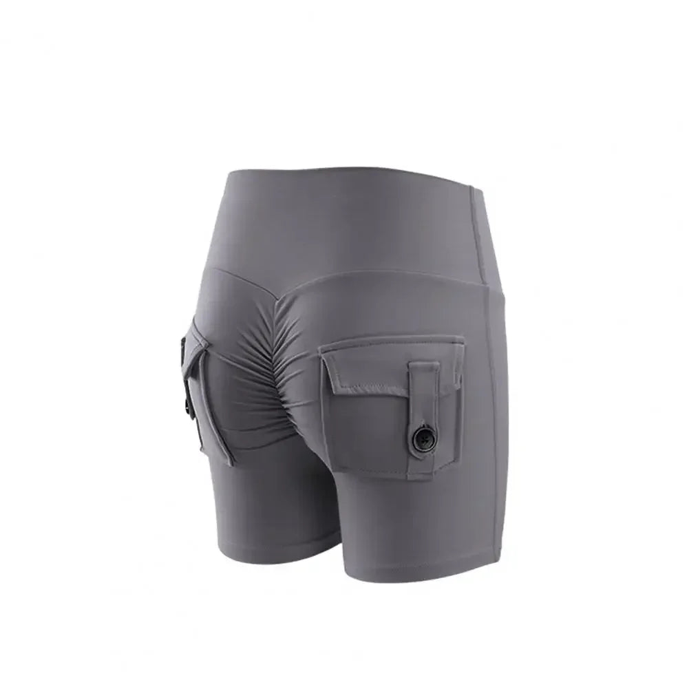 Summer Fitness Exercise Yoga Three-Quarter Pants Cargo Pocket Shorts