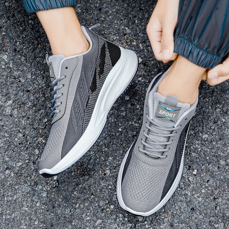 Men's Summer Lightweight Running sneakers Shoes breathable Lace-up