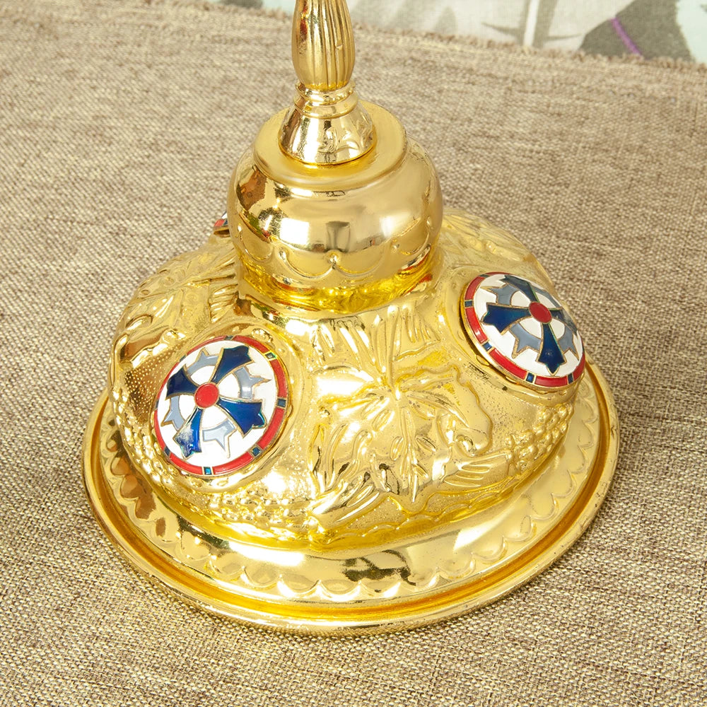 Metal Alloy 7 Branch Candle Holder Church Home Decoration Gold Plated