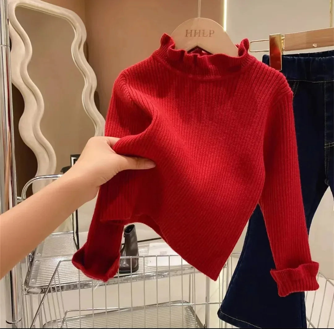 Newborn or Toddler Knit Cotton Sweater Long Sleeve
