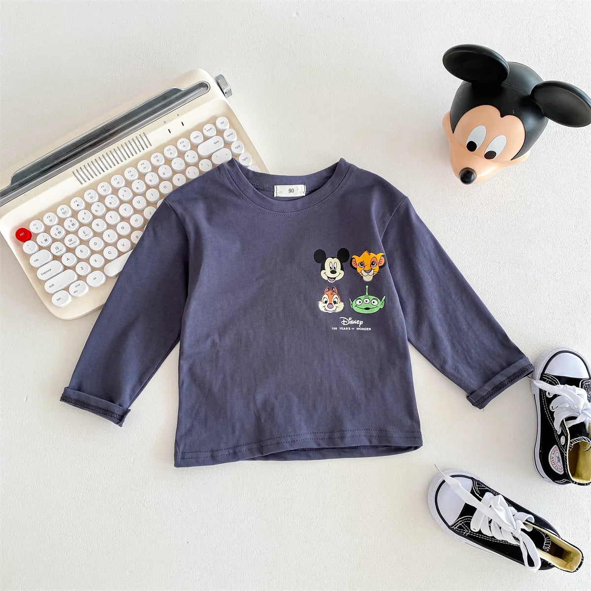 Girls Long Sleeve T-shirt Printed Cartoon Mickey