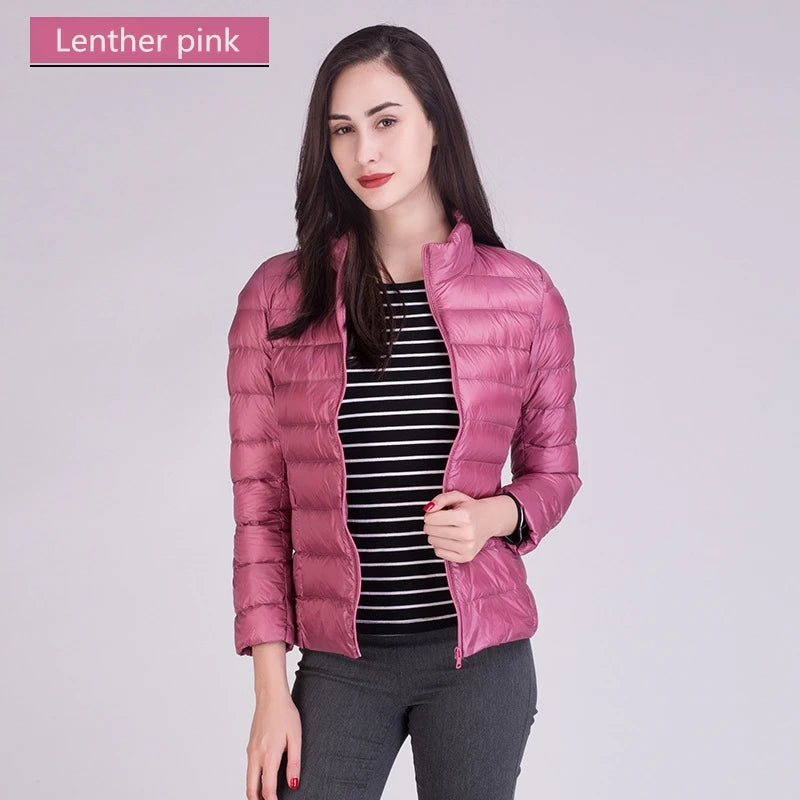 Women Ultra Lightweight Packable Puffer Coats Slim Fit