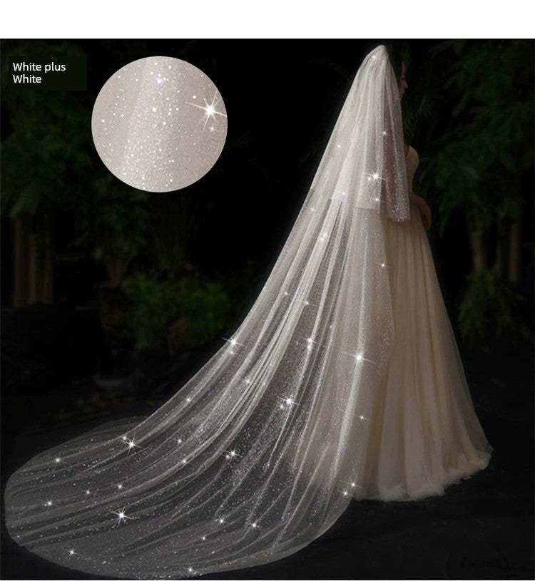 Bride Wedding Long Big Tailing Veil