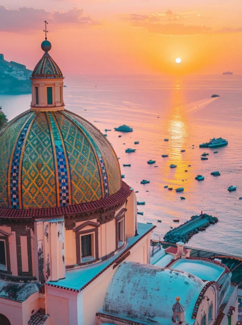 Santorini Modern Landscape Posters Prints Canvas