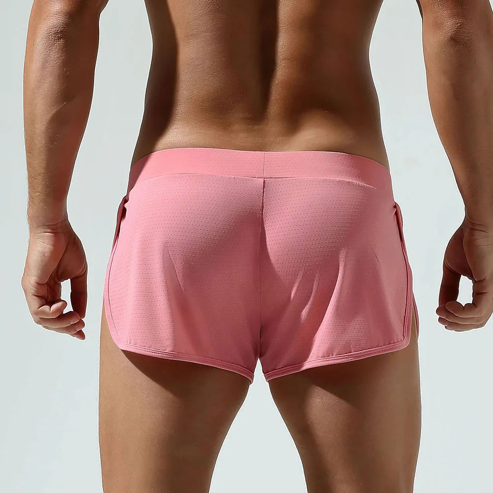 Men's Loose Sleepwear Shorts Mesh Breathable Pajamas Shorts