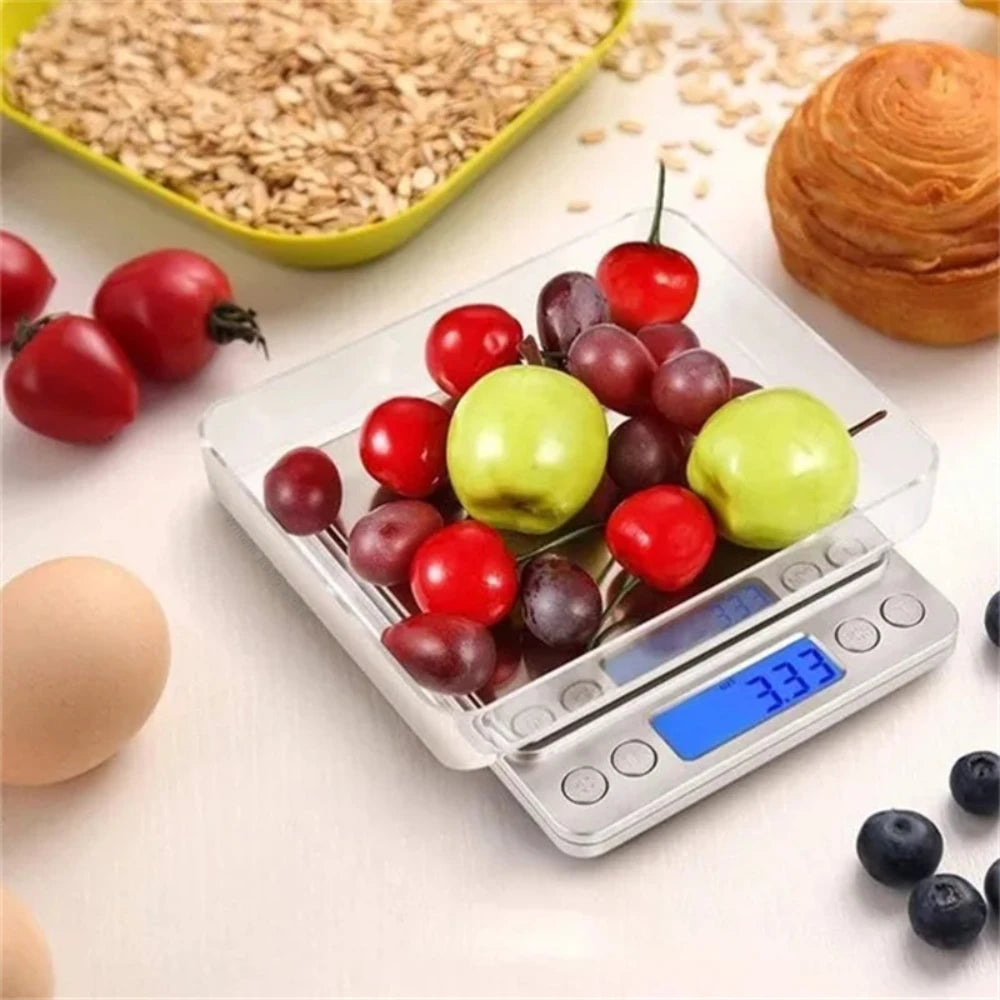Digital Kitchen Scale Mini Pocket Stainless Steel 0.1/3000g Weigh Scales