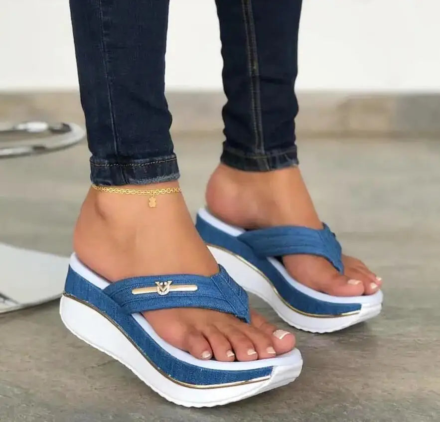 Women Summer Outdoor Platform Sandals Flip Flops