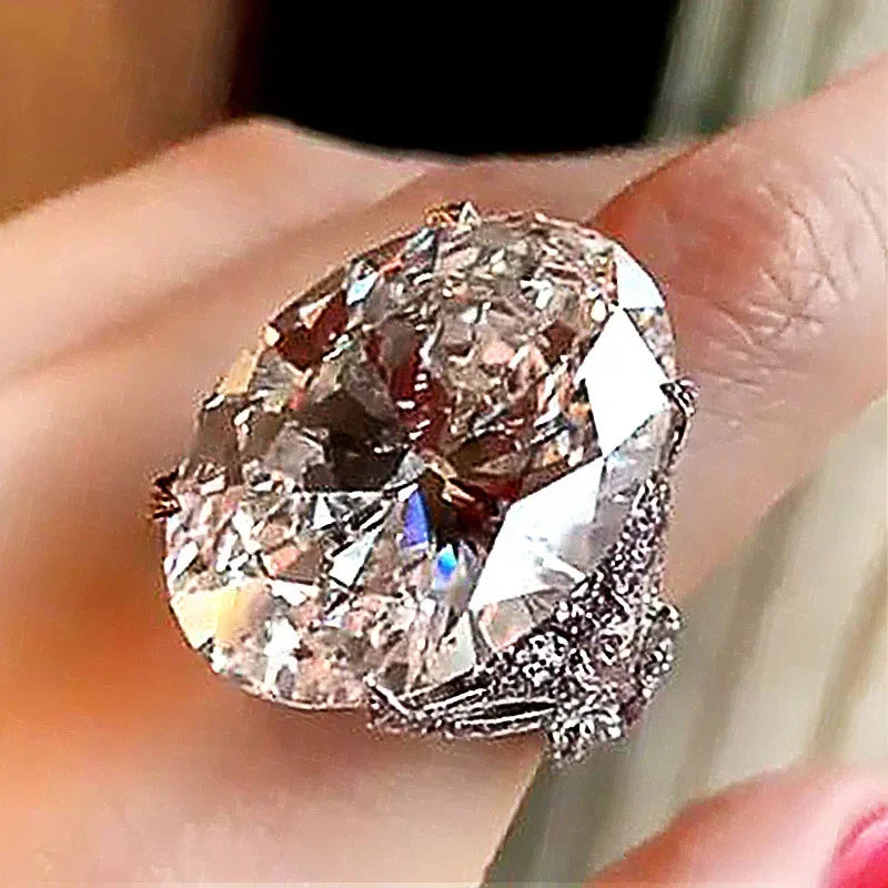 Gorgeous Exquisite High-end Women Crystal Zircon Rings