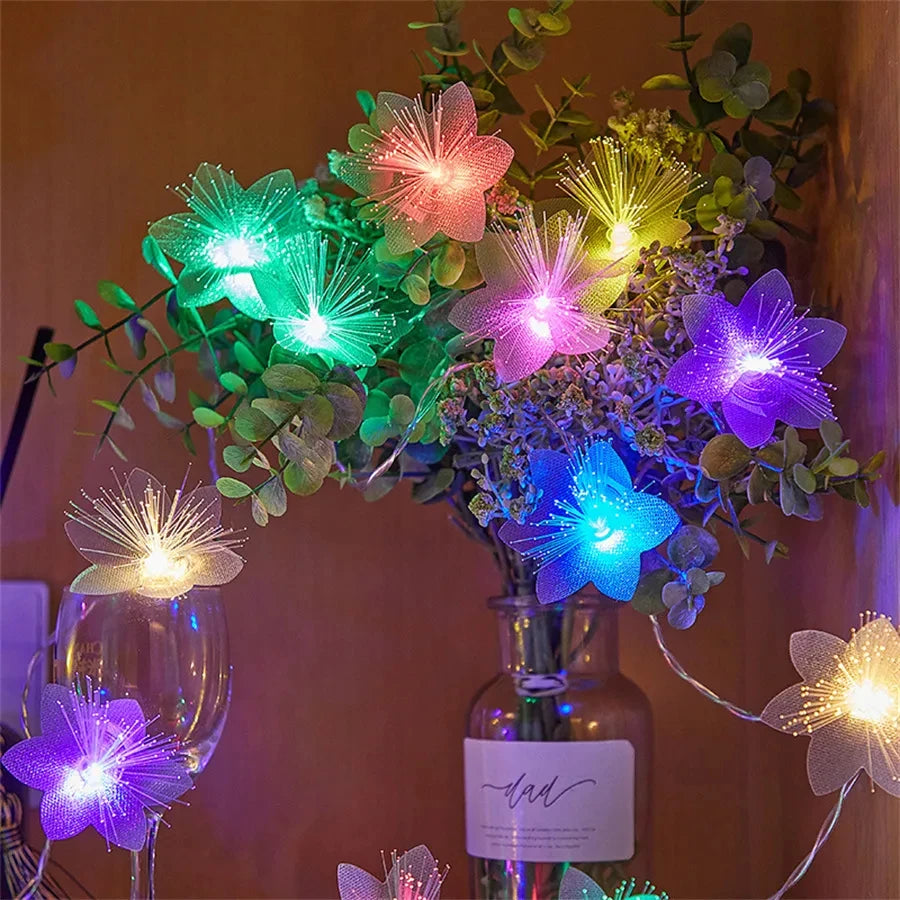 2/3M LED Fiber Optic Fairy Light Battery Powered Garland