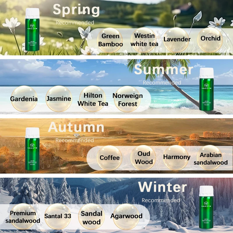 100ML Pure Plant essential Oil Hotel Home Room Fragrance Diffuser Air Purifier