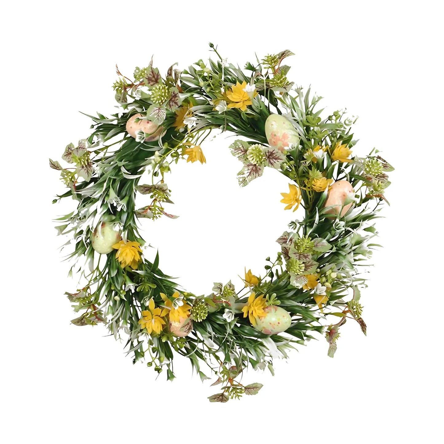 Bow Ribbon Easter Eggs Wreath Front Door Decor
