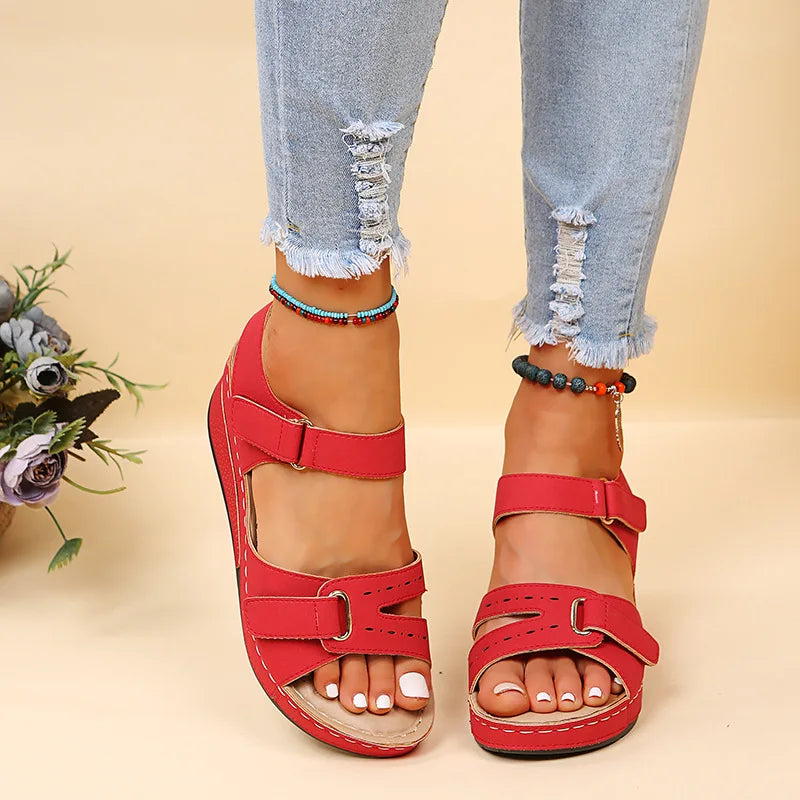 Women Soft Comfortable Stitching Sandals Open Toe
