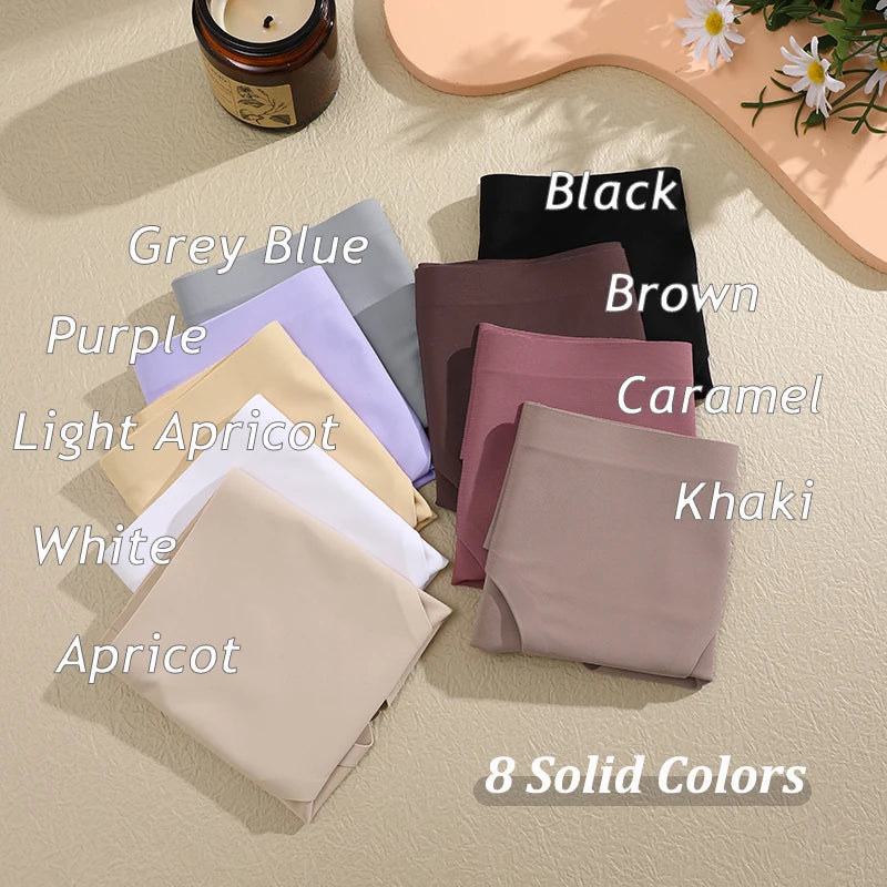 6PCS Women Seamless Panties Ice Silk Ultra Thin soft Low Rise