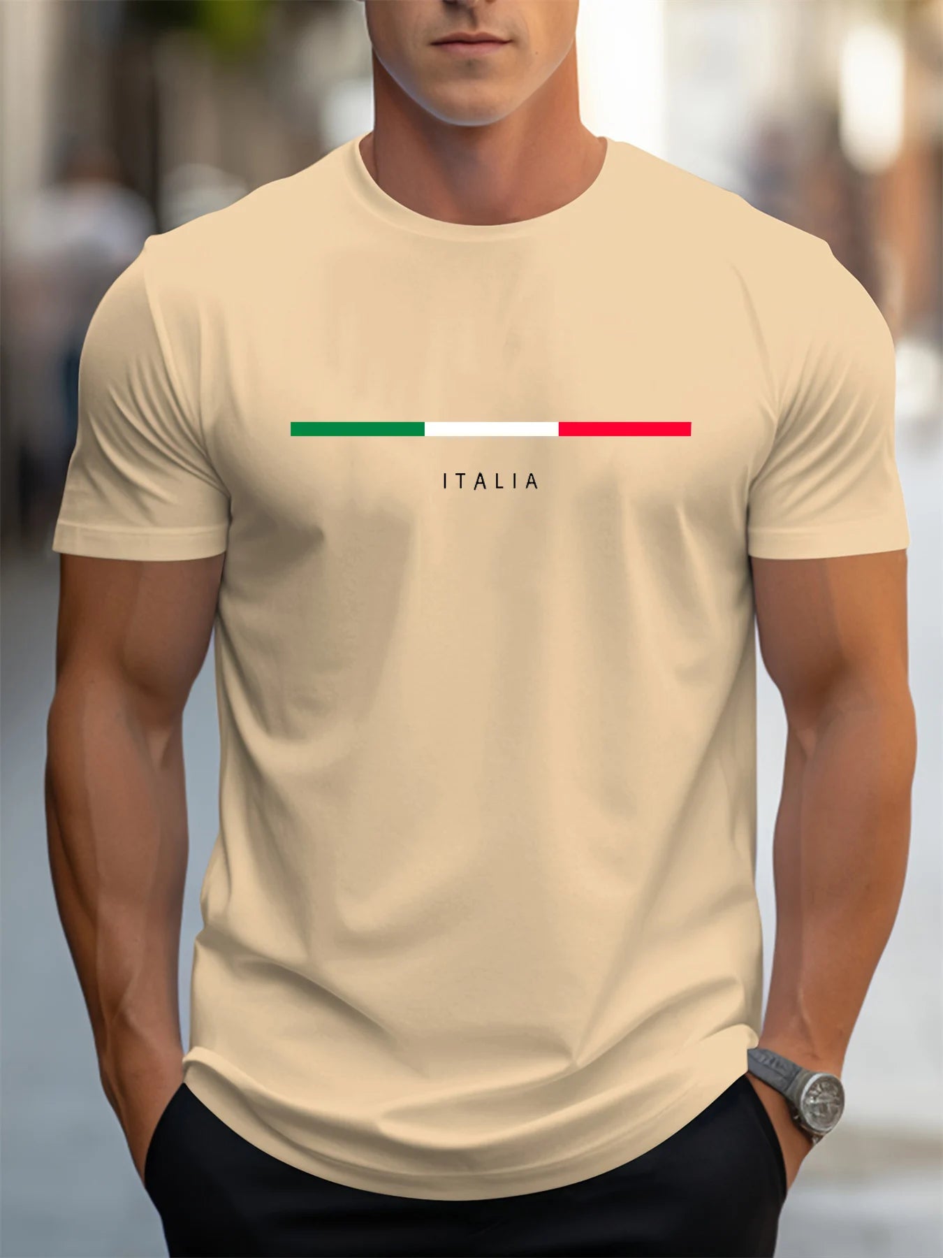 Men's summer 100 cotton casual loose plus size round neck short sleeved T-shirt