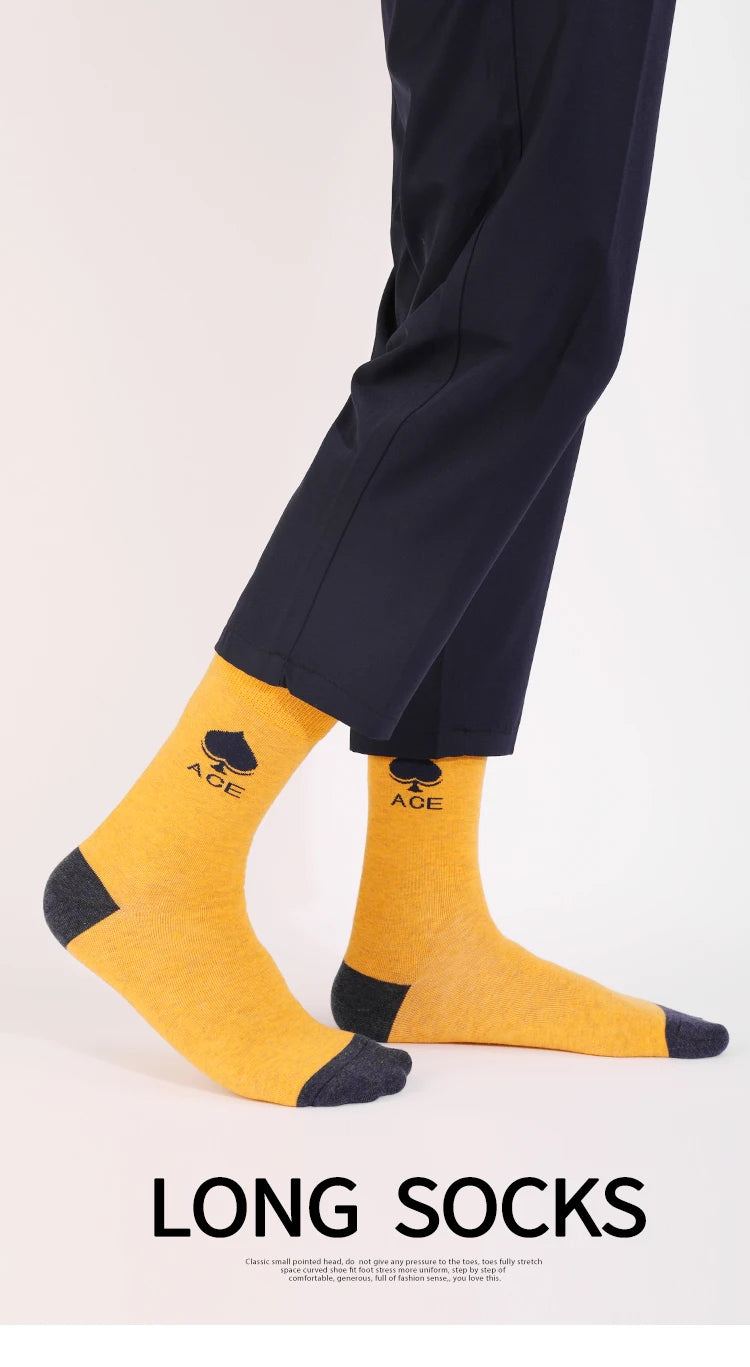 1Pairs Men's Fun Cool Breathable CottonCasual Socks Fun Patterns