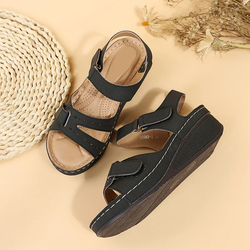 Women Soft Comfortable Stitching Sandals Open Toe