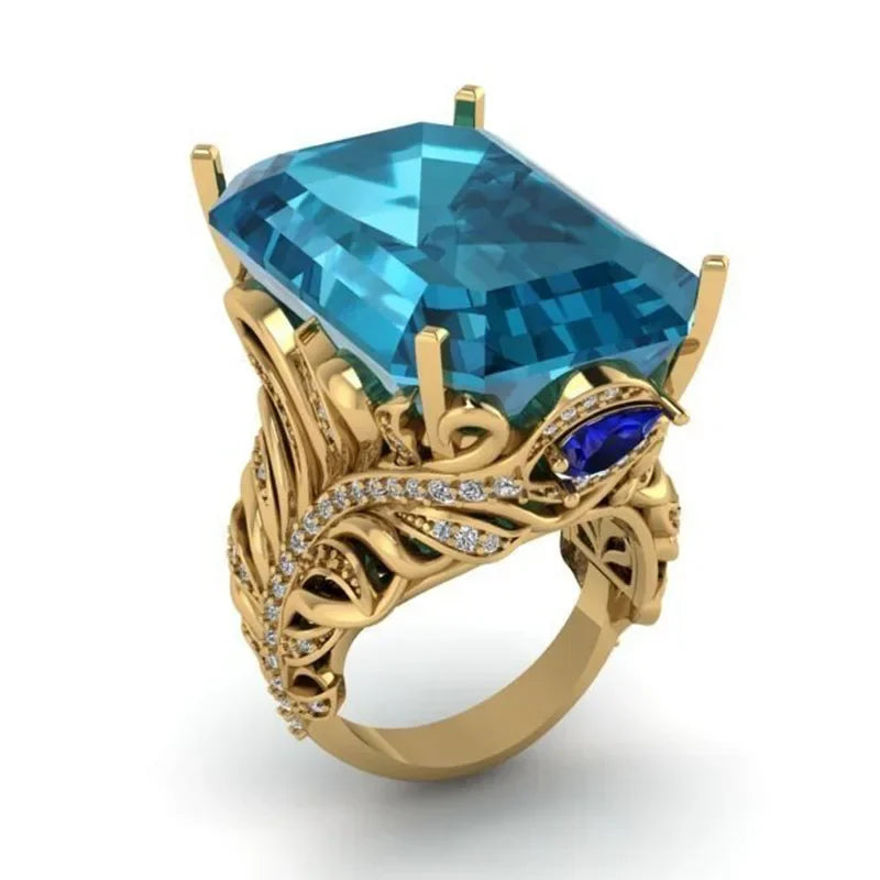Gorgeous Exquisite High-end Women Crystal Zircon Rings
