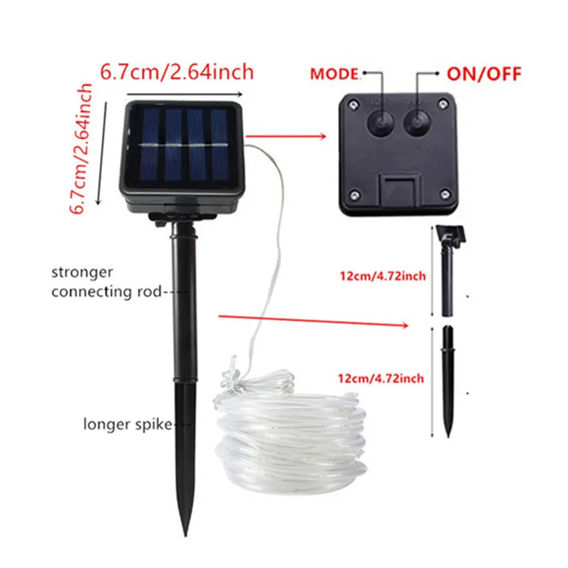 1pc Solar LED String Light illumination for outdoor